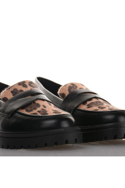 Chunky Loafers με Animal Print Famous