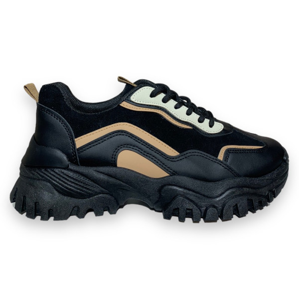 Chunky Sneakers Μαύρα Γυναικεία Famous