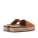 Flatforms σουέντ σε camel χρώμα Famous