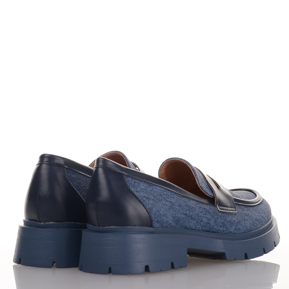 Denim Chunky Loafers Famous