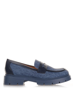Denim Chunky Loafers Famous