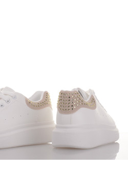 Γυναικεία sneakers σε λευκό χρώμα Famous
