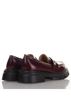 Μπορντό Γυναικεία Chunky Loafers Famous