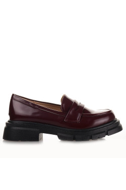 Μπορντό Γυναικεία Chunky Loafers Famous