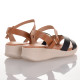 Mαύρα Flatforms με χιαστί φάσα Famous