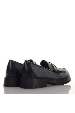 Μαύρα Denim Chunky Loafers Famous