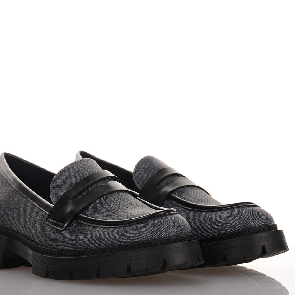 Μαύρα Denim Chunky Loafers Famous