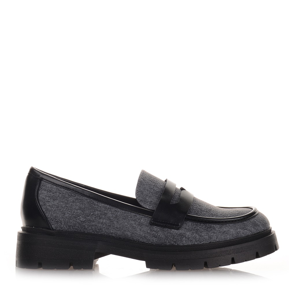 Μαύρα Denim Chunky Loafers Famous