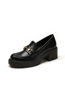 Γυναικεία Mαύρα Chunky Loafers Famous