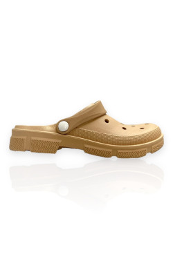 Γυναικεία crocs σε χακί χρώμα Famous