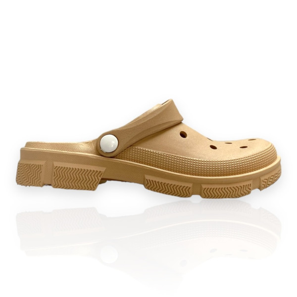 Γυναικεία crocs σε χακί χρώμα Famous