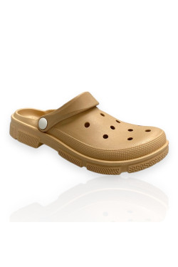 Γυναικεία crocs σε χακί χρώμα Famous