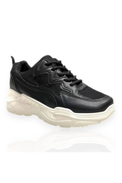 Μαύρο γυναικείο chunky sneaker Famous