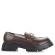 Γυναικεία καφέ Chunky loafers Famous